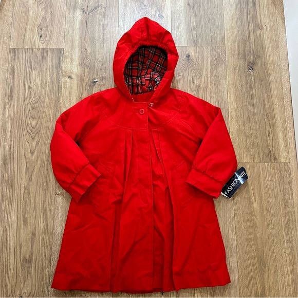 Hooded Dress Coat with Blue Fleece Lining Size 5T NWT Holiday Christmas - Picture 2 of 10